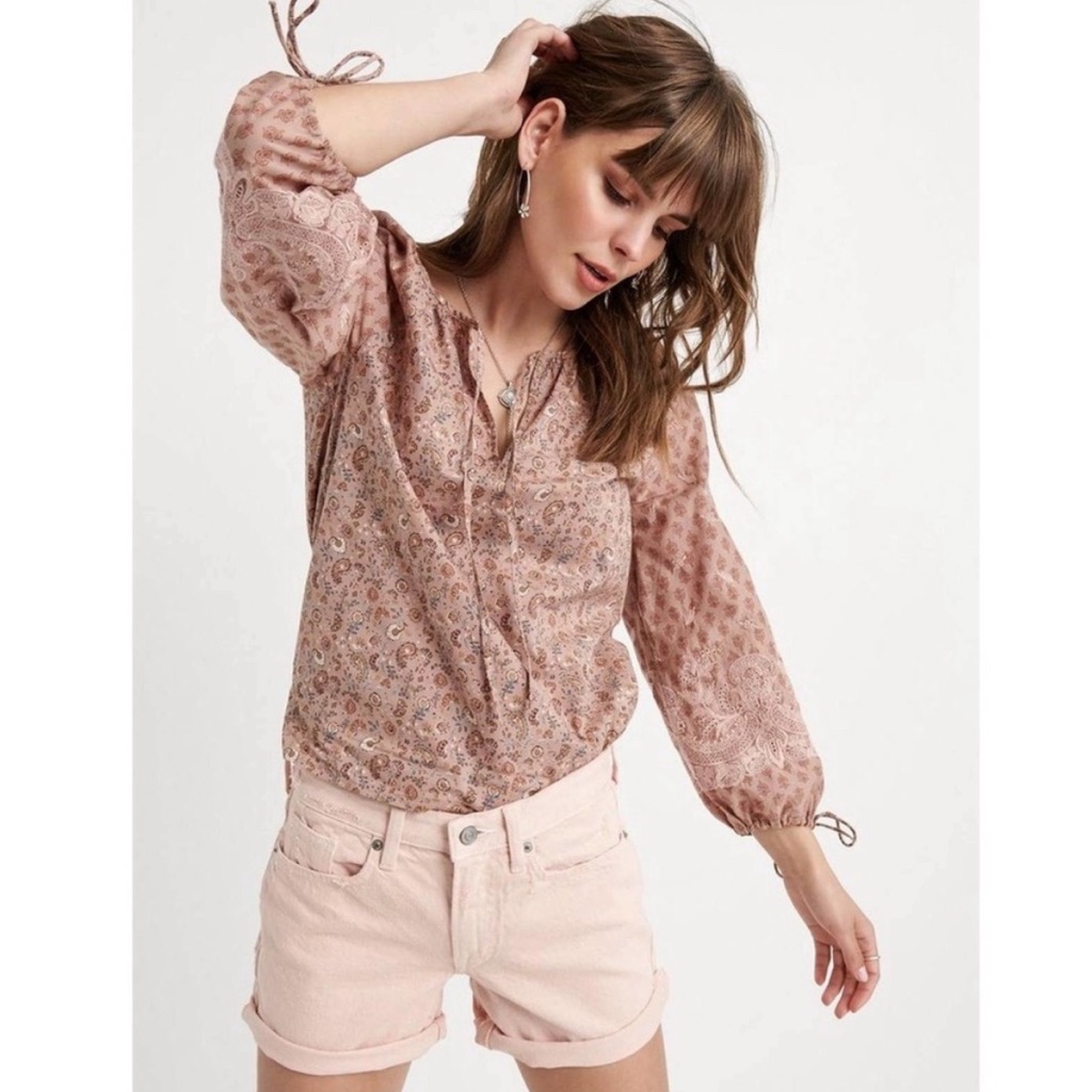 Lucky Brand Printed Vivienne Top Xs Nwt